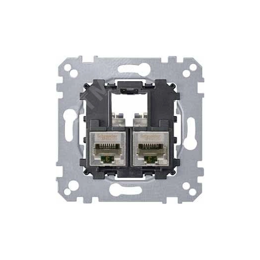 Actassi Розетка компьютерная 2xRJ45 категория 5е STP