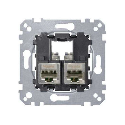 Actassi Розетка компьютерная 2xRJ45 категория 5е STP