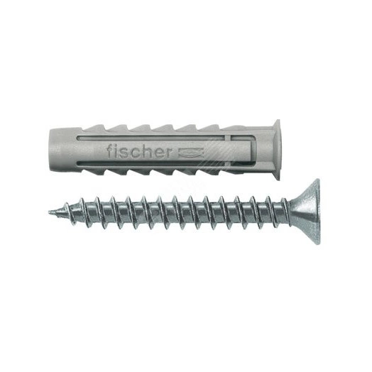 Дюбель распорный с шурупом SX 8х40 S/20 нейлон с  кромкой и 4-х сторонним распором