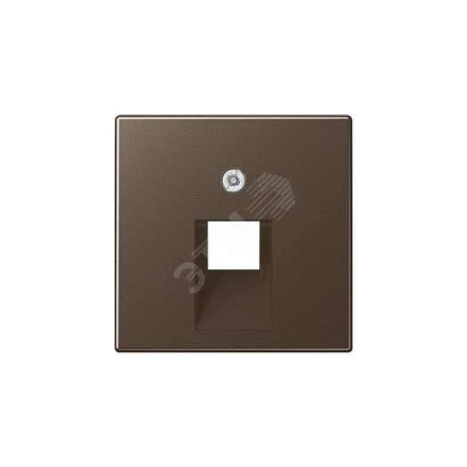 Накладка 1-ой телефонной/компютерной розетки  IAE/UAE (1 x 8-пол.)   Серия A500  Материал- дуропласт  Цвет- мокко