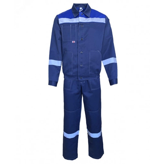 Костюм Енисей летний куртка ткань, полукомбинезон, цвет  темно-синий с васильком р. 48-50, 96-100, 82-188