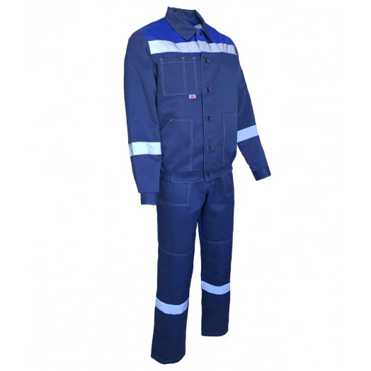 Костюм Енисей летний куртка ткань, полукомбинезон, цвет  темно-синий с васильком р. 48-50, 96-100, 82-188