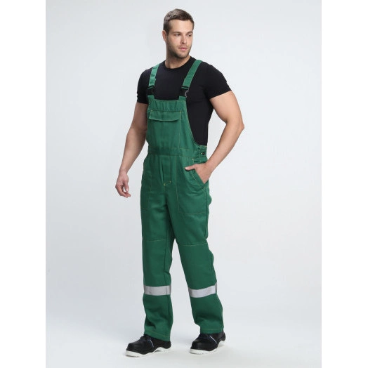 Костюм Сфера NEW (ткань Смесовая,210) полукомбинезон, зеленый/желтый, 52-54/ 170-176