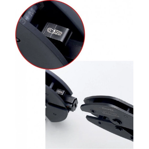 Пресс-клещи MULTICRIMP с магазином для смены плашек 5 сменных плашек L-250 мм 2-компонентные рукоятки KN-973302