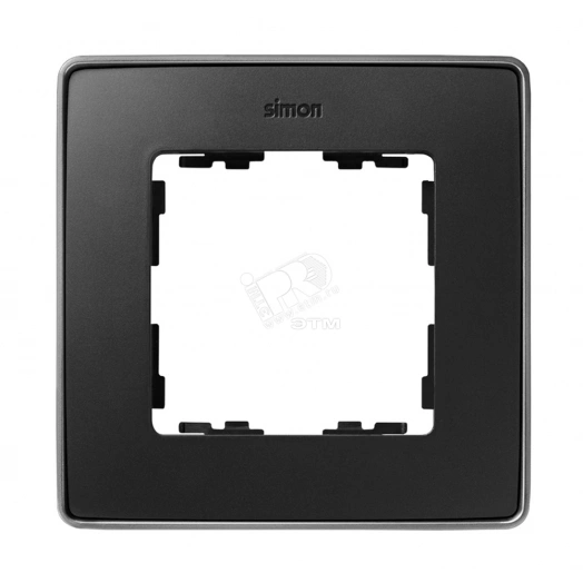 Рамка 1 пост графит основание алюминий