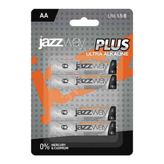 Элемент питания LR 6 (AA) алкалиновая JAZZway     Ultra PLUS BL-4