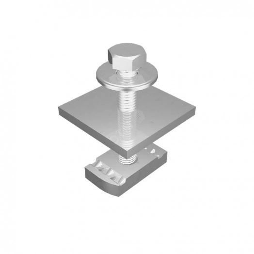 Прижим лестничного лотка к страт-профилю