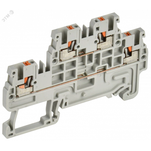 Колодка клеммная CP-ML 2 ур. 1,5мм2 серая IEK