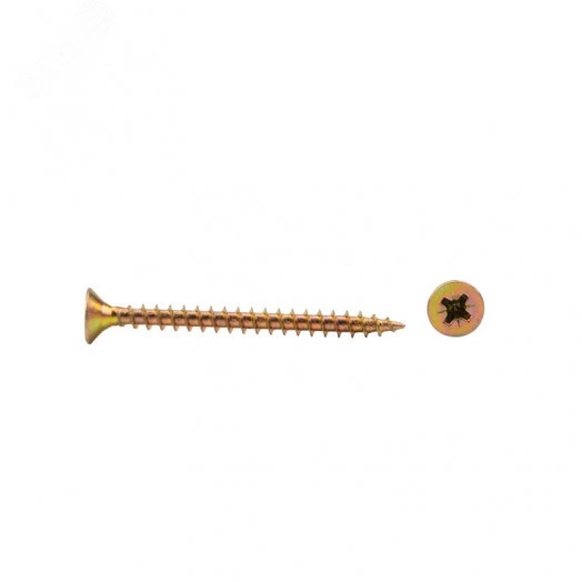 Саморез универсальный 4.5х50, желтый цинк, короб (200 шт./уп.)