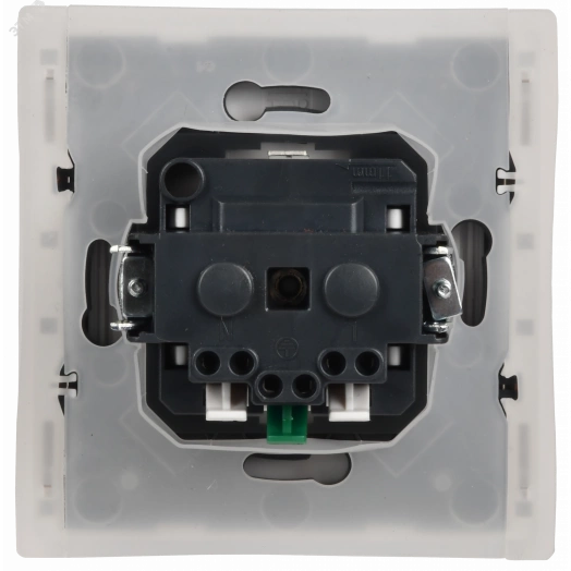 FORTE&PIANO Розетка 1-местная с заземлением с защитными шторками и крышкой безвинтовое крепление 16А IP44 FP219 белый IEK