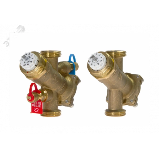 Клапан комбинированный балансировочный AQT-R DN15LF, с ниппелями, наружная резьба 3/4