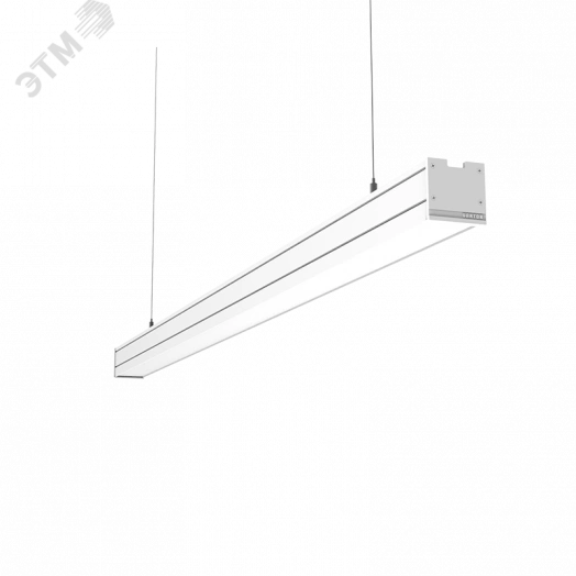 Светильник светодиодный Mercury Pro подвесной 48 Вт 3000 К 1010х65х65 мм IP54 RAL9003 белый муар с рассеивателем опал, с декоративным проводом 2 м и комплектом подвесов 2 м