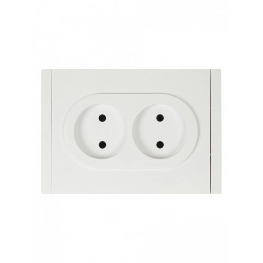 FORTE&PIANO Розетка 2-местная без заземления без защитных шторок безвинтовое крепление 10А FP226 белый IEK