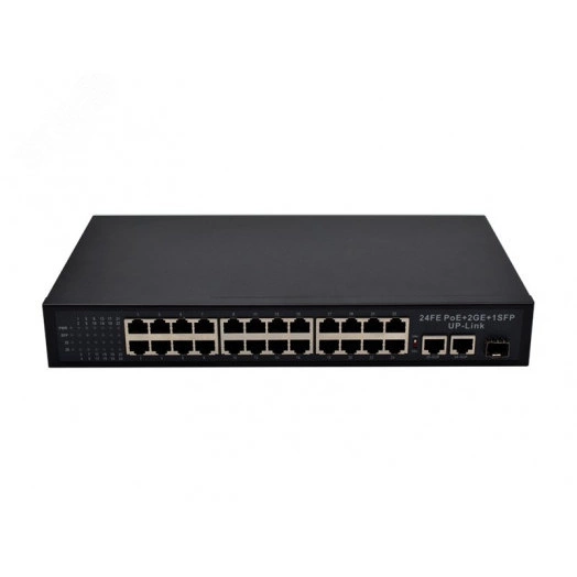 Коммутатор неуправляемый 27 портов SFP/RJ45  100 1000 Мб/с PoE 300Вт