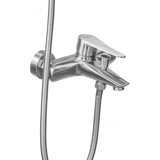 Смеситель для ванны и душа ПСМ-300-1 STEEL нержавеющая сталь AISI-304 тип См-ВОРНШлА