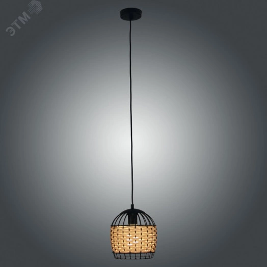 Светильник Кантри 211 черн.муар НСБ 01-60-179 ИМ подвесной оплетенный