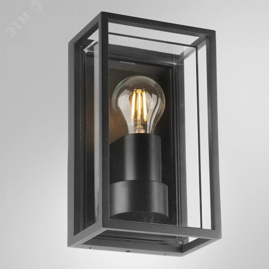 Светильник уличный настенный Arte Lamp MARFIK A2322AL-1BK 1*E27 Металл Прозрачный