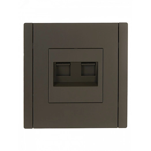 FORTE&PIANO Розетка компьютерная двойная RJ45 кат.6 FP334 серый IEK
