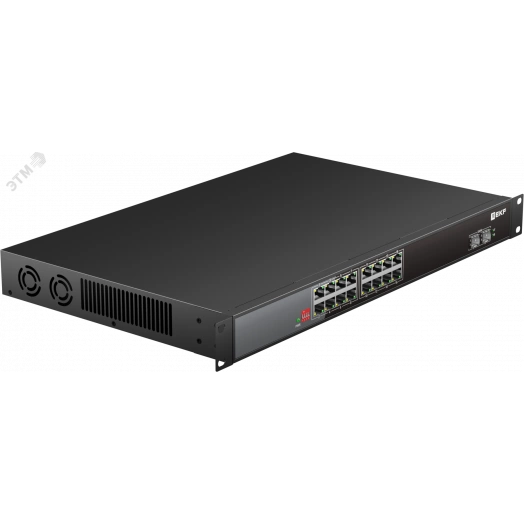 Коммутатор промышленный неуправляемый U-2GX/SFP-16GTP-R, 2 порта 1000Base-X SFP, 16 портов 10/100/1000Base-T(X) RJ45 c PoE, монтаж в 19'' стойку TSX EKF