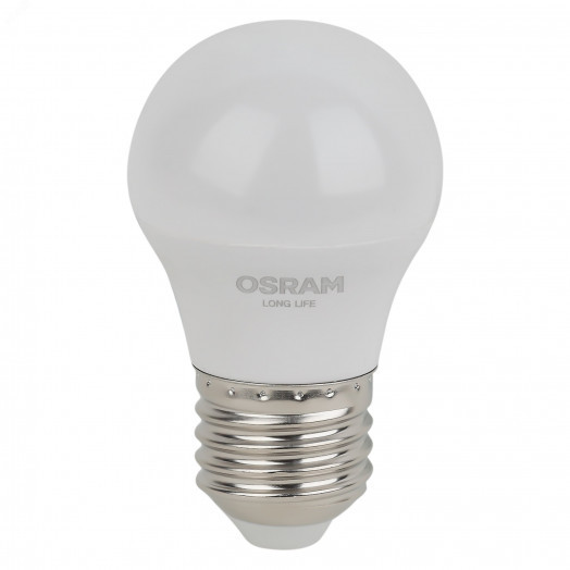 Лампа светодиодная LED 7Вт Е27 2700К 600Лм шар 220В (замена 60Вт) OSRAM