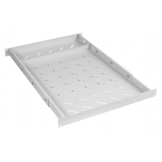 Полка 19' перфорированная глубиной 600-1000 мм длянапольных шкафов и открытых стоек. усиленная до   100кг. цвет серый (RAL 7035)