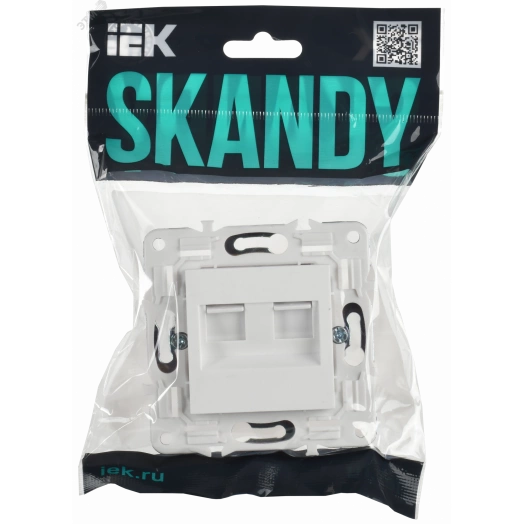 SKANDY Розетка компьютерная двойная RJ45 кат.6 SK-K04W арктический белый IEK