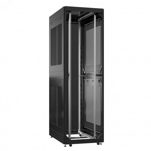 Шкаф серверный 52U 800х1000 передняя дверь: без. задняя дверь: одностворчатая перфорированная IP20. боковые панели: перфорированные. цвет: черный RAL9005 