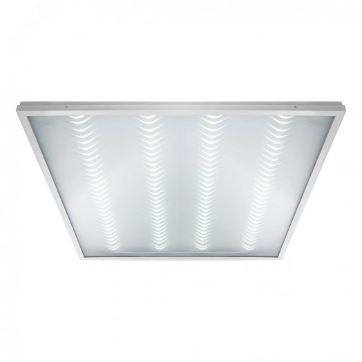 Светильник светодиодный ДВО-40w 595х595х19 6400К 3100Лм c блоком аварийного питания 1ч призма IP40