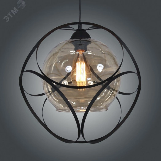 Светильник Романо 213 черн.муар (Плафон 7890) НСБ 01-60-183 Е27 ИМ подвесной