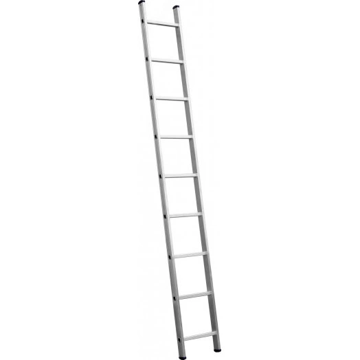 Лестница приставная, односекционная, алюминиевая, 10 ступеней, высота 279 см