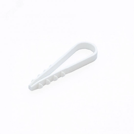 Дюбель-хомут для круглого кабеля d11-18 мм белый (10шт)