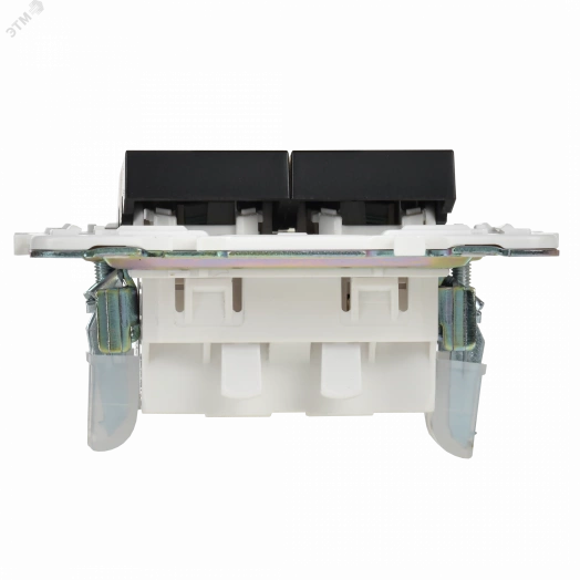 SKANDY Выключатель 2-клавишный проходной с индикацией 10А SK-V10Bl черный IEK