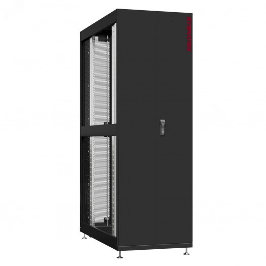 Шкаф серверный 48U 800х1070 передняя дверь: двустворчатая глухой металл IP51. задняя дверь: двустворчатая перфорированная IP20. боковые панели: без. цвет: черный RAL9005 