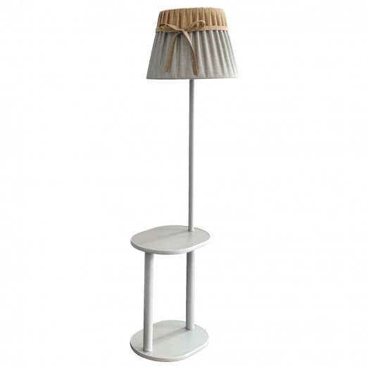 Светильник НТБ-11-60-107 Арчи с абажуром лён коричнево-серый