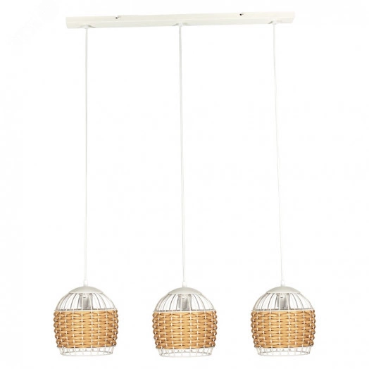 Светильник Кантри 231 бел.муар НСБ 01-3х60-170 Е27 ИМ подвесной оплетенный