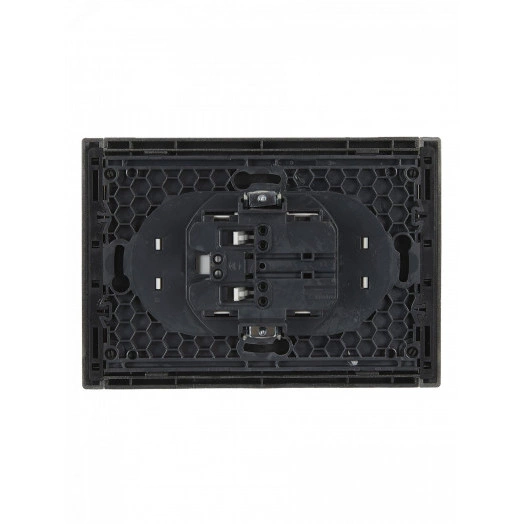 FORTE&PIANO Розетка 2-местная без заземления без защитных шторок безвинтовое крепление 10А FP526 сталь IEK