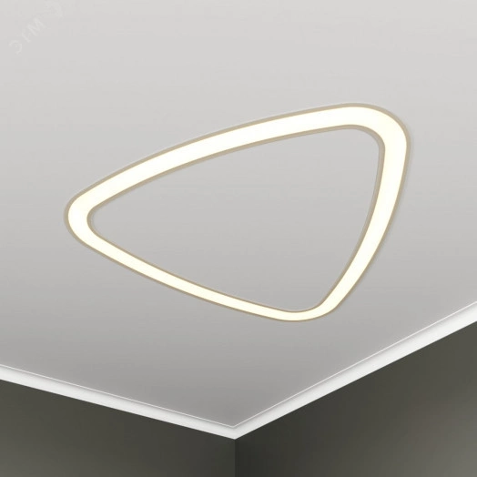 Светильник светодиодный RVE-LBX-HOLE-LITUS-946-VG (Треугольник Рело закругл. с отв. 946х901х80мм S50мм 64Вт встраиваемый под шпаклевку 4000K Белый)