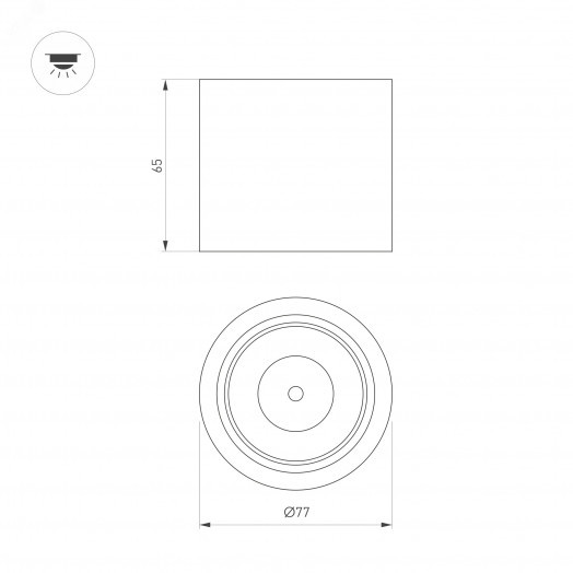 Светильник SP-DICE-R77-10W Day4000 (BK, 24 deg, 230V) (Arlight, IP54 Металл, 5 лет)