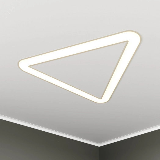 Светильник светодиодный RVE-LBX-HOLE-TRIO-SOFT-1646-VG (Треугольник закругл. с отв. 1646х1470х110мм S80мм 120Вт встраиваемый под шпаклевку 4000K Белый)