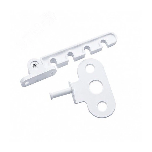 Ограничитель открывания 4-позиционный пластик с металл держателем, белый (1 шт) - пакет Tech-Krep