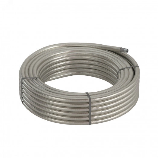 Металлорукав DN 15мм в гладкой SEBS изоляции и оплетке из нержавеющей стали, Dвн 15,5 мм, Dнар 21,0, 50 м