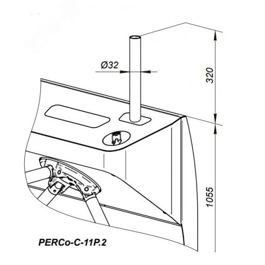 Стойка для установки кронштейна на турникет