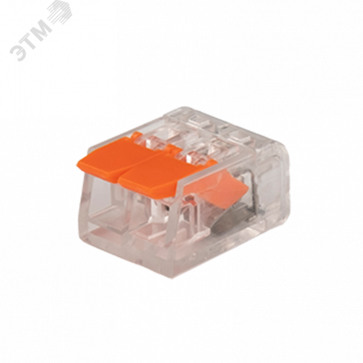 Клеммы монтажные многоразовые  PTC-2P 221-412 450V 32A 0,14-4.0mm2,  2 отверстия прозрачные / 50шт.