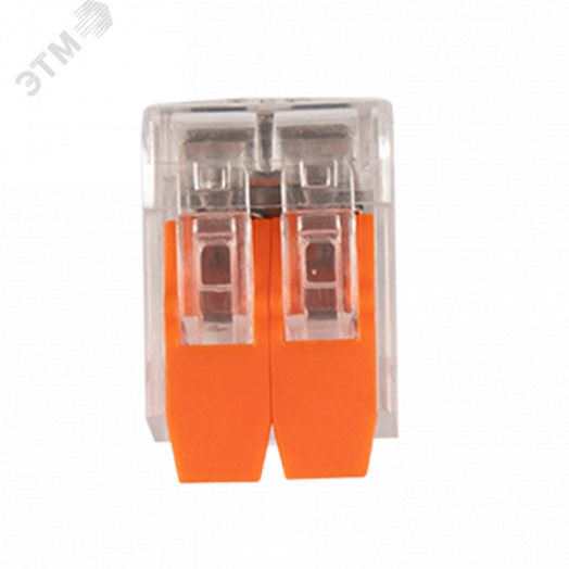 Клеммы монтажные многоразовые  PTC-2P 221-412 450V 32A 0,14-4.0mm2,  2 отверстия прозрачные / 50шт.