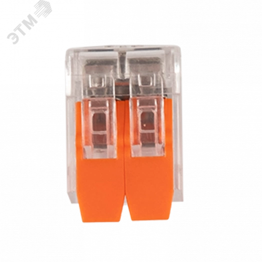 Клеммы монтажные многоразовые  PTC-2P 221-412 450V 32A 0,14-4.0mm2,  2 отверстия прозрачные / 50шт.