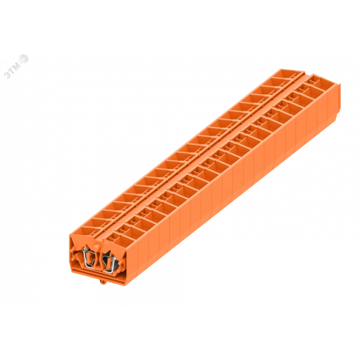Клемма TB 2-2 фронт. подключение с защелк.ножками, сечение 2,5 мм. кв., оранжевая