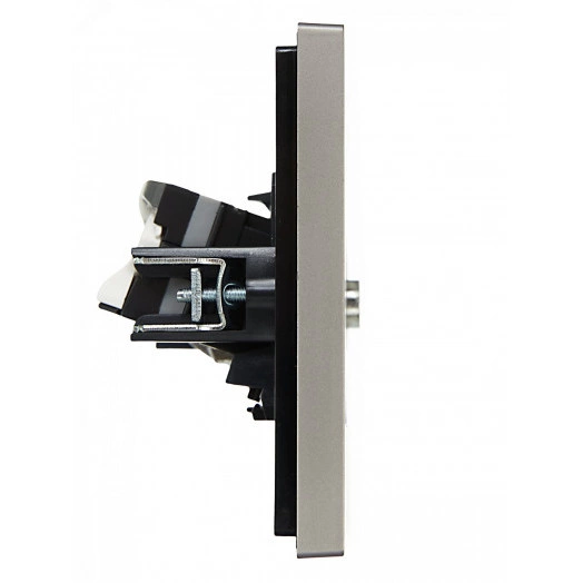 FORTE&PIANO Розетка двойная TV+RJ45 кат.5E FP536 сталь IEK