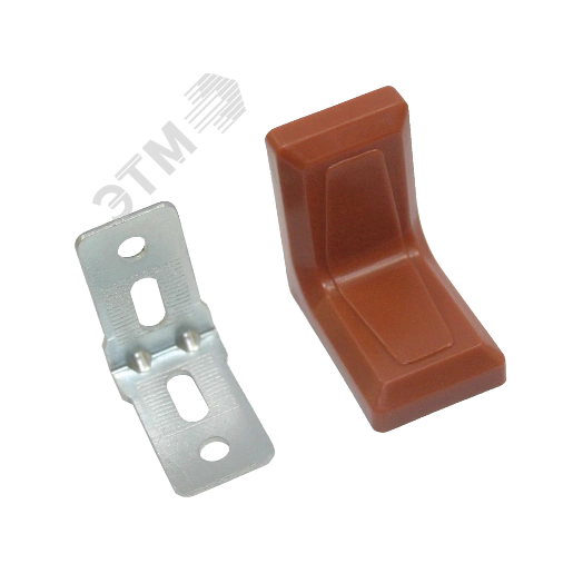 Уголок Кунгур меб. с декор.накладкой 26х26 пласт. корич./цинк