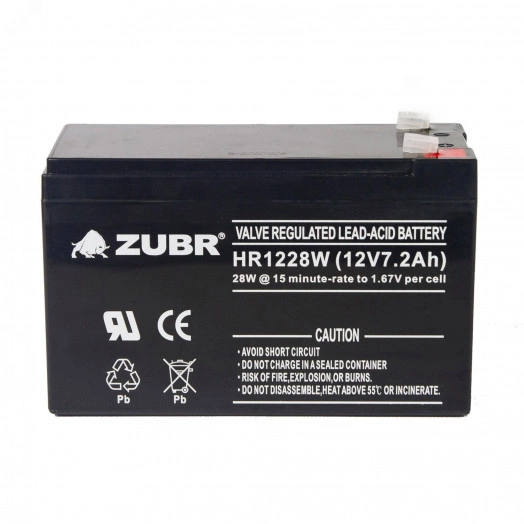 Аккумуляторная батарея ZUBR HR1228W 12V7.2Ah