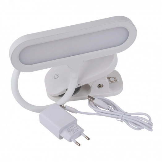 Светильник настольный светодиодный прищепка UЛм-D602 10W/3000-6000K/DIM WHITE Сенсорный выключатель Диммер белый